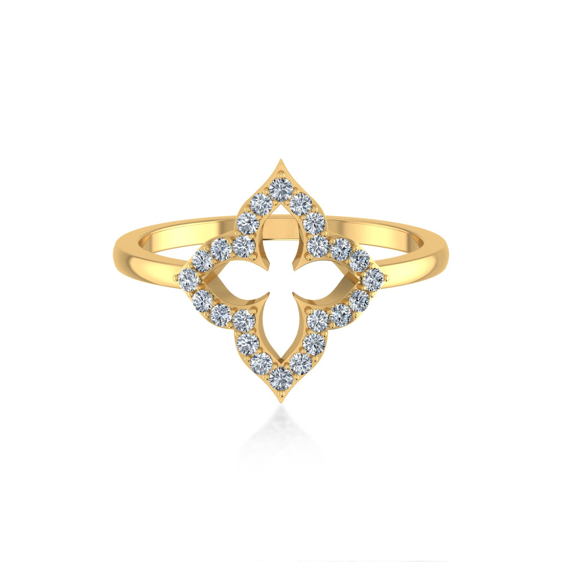 Lab Grown Diamond Petal Clover Ring