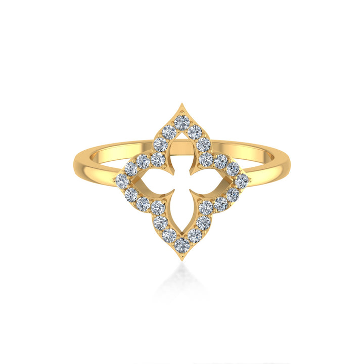 Lab Grown Diamond Petal Clover Ring