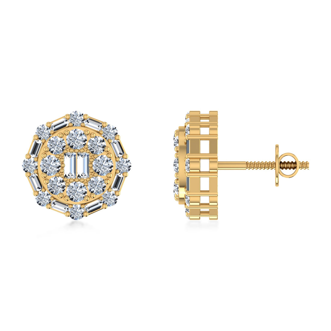 Lab Grown Diamond Statement Stud Earrings