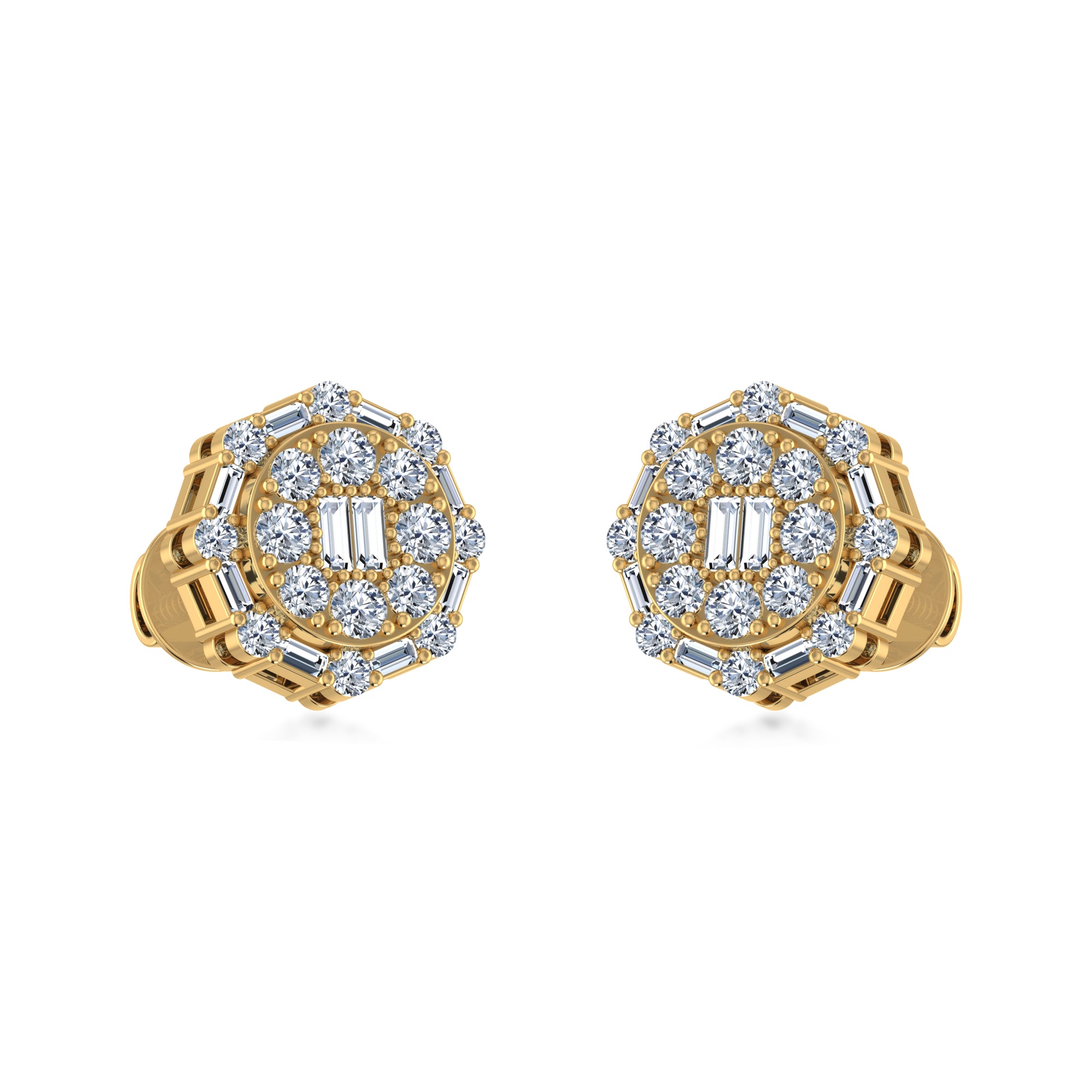 Lab Grown Diamond Statement Stud Earrings 2