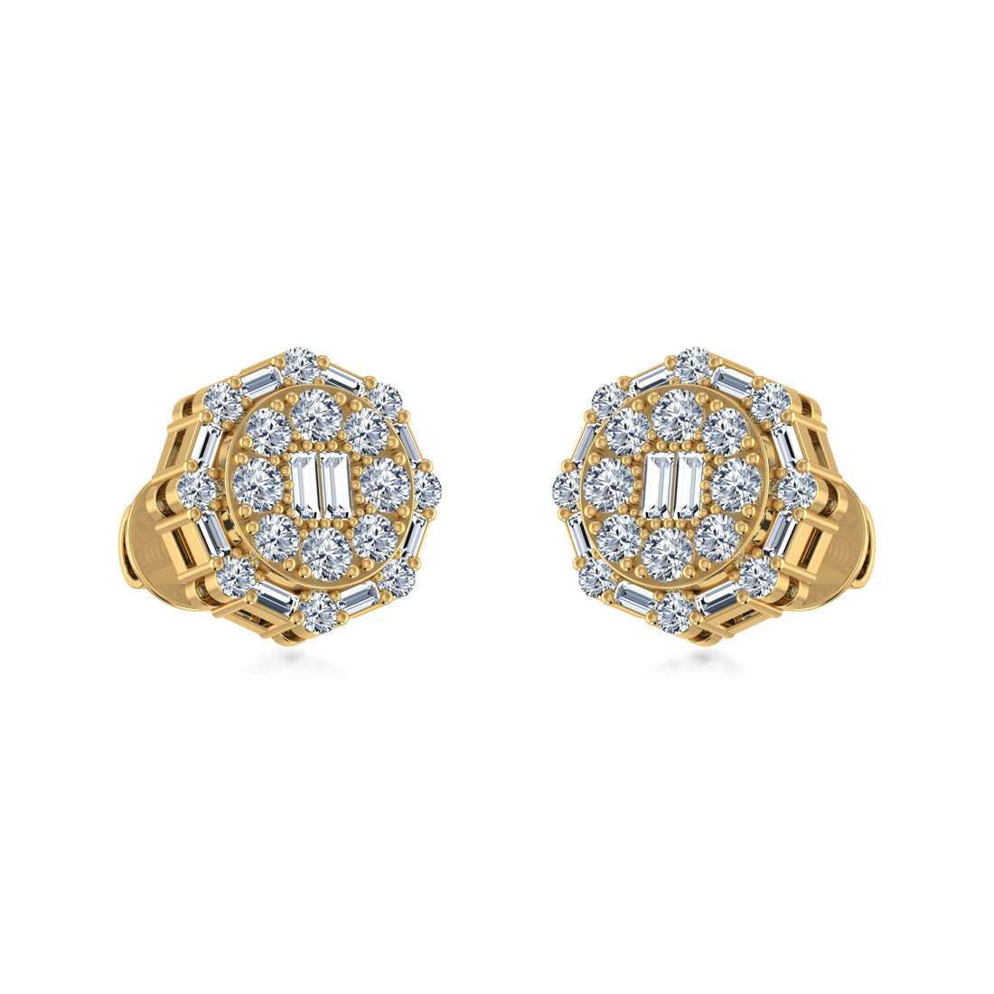 Lab Grown Diamond Statement Stud Earrings 2