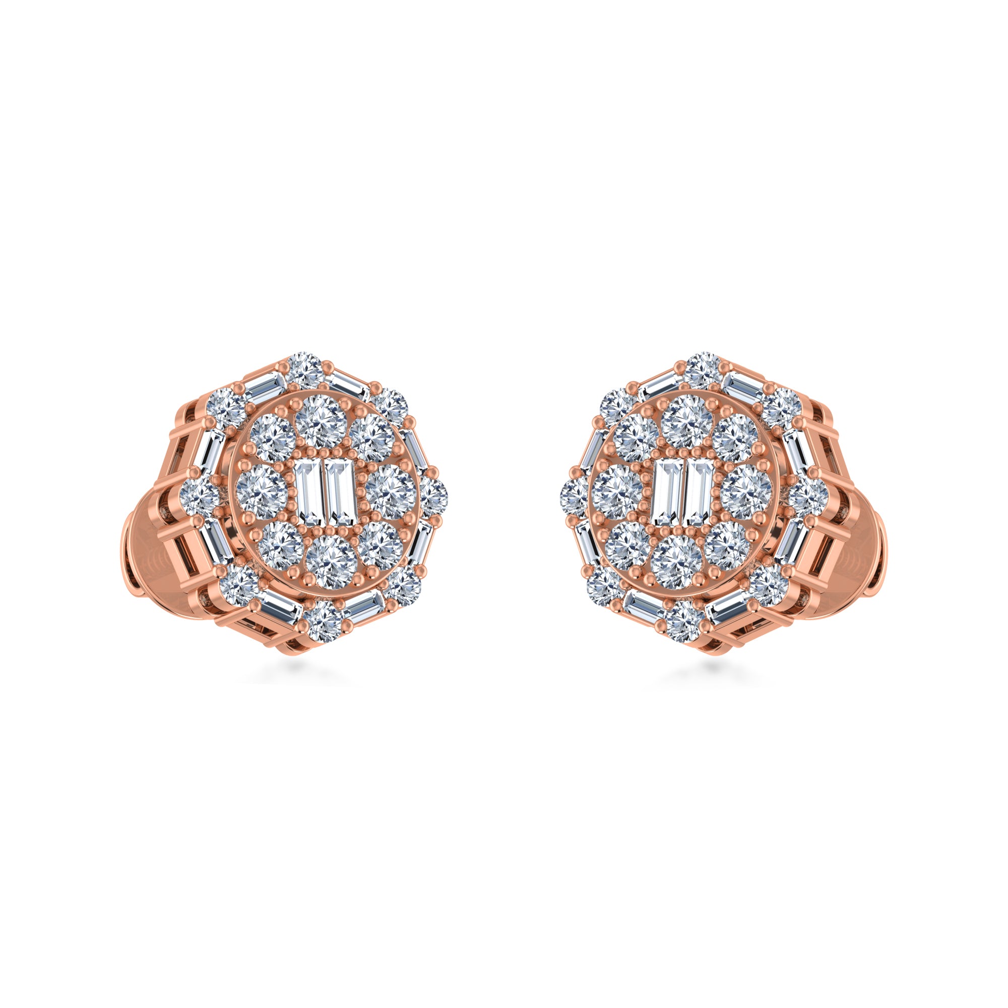 Lab Grown Diamond Statement Stud Earrings 4