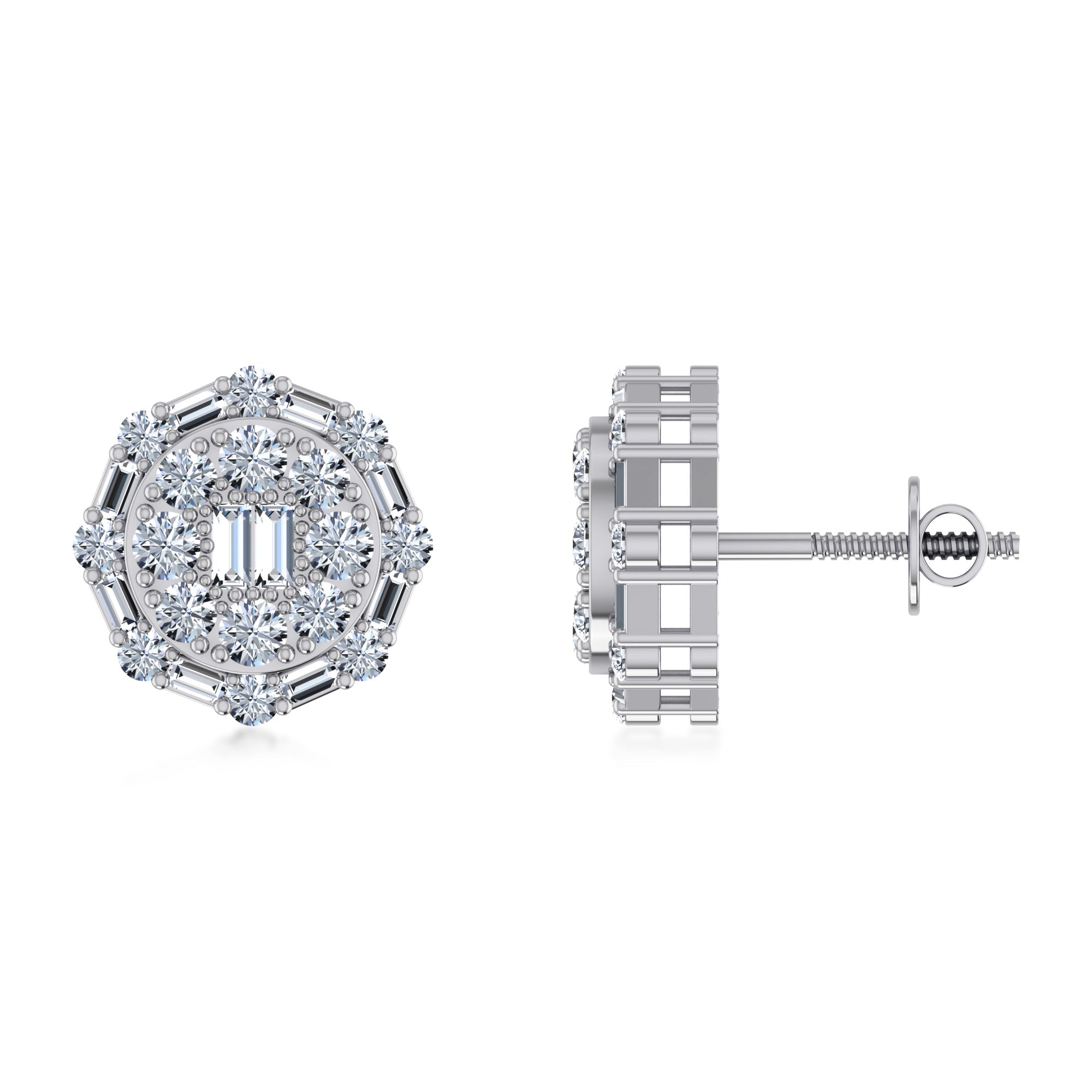 Lab Grown Diamond Statement Stud Earrings 5