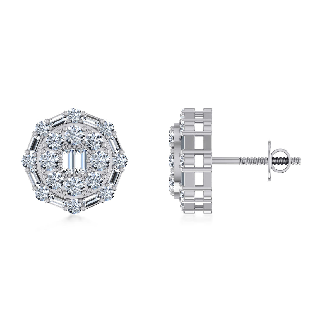 Lab Grown Diamond Statement Stud Earrings 5