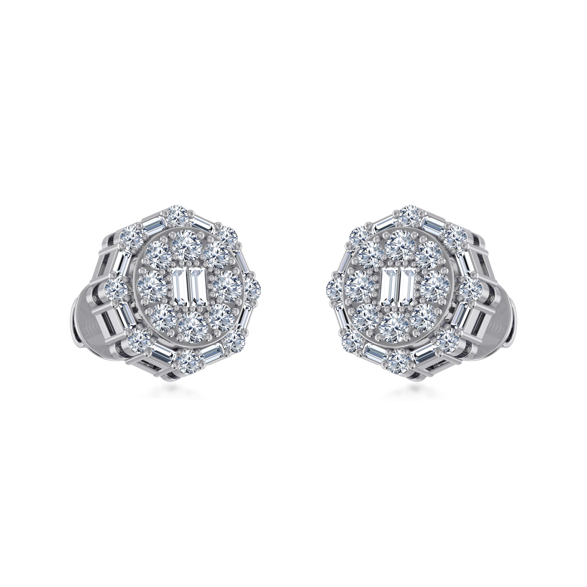 Lab Grown Diamond Statement Stud Earrings 6