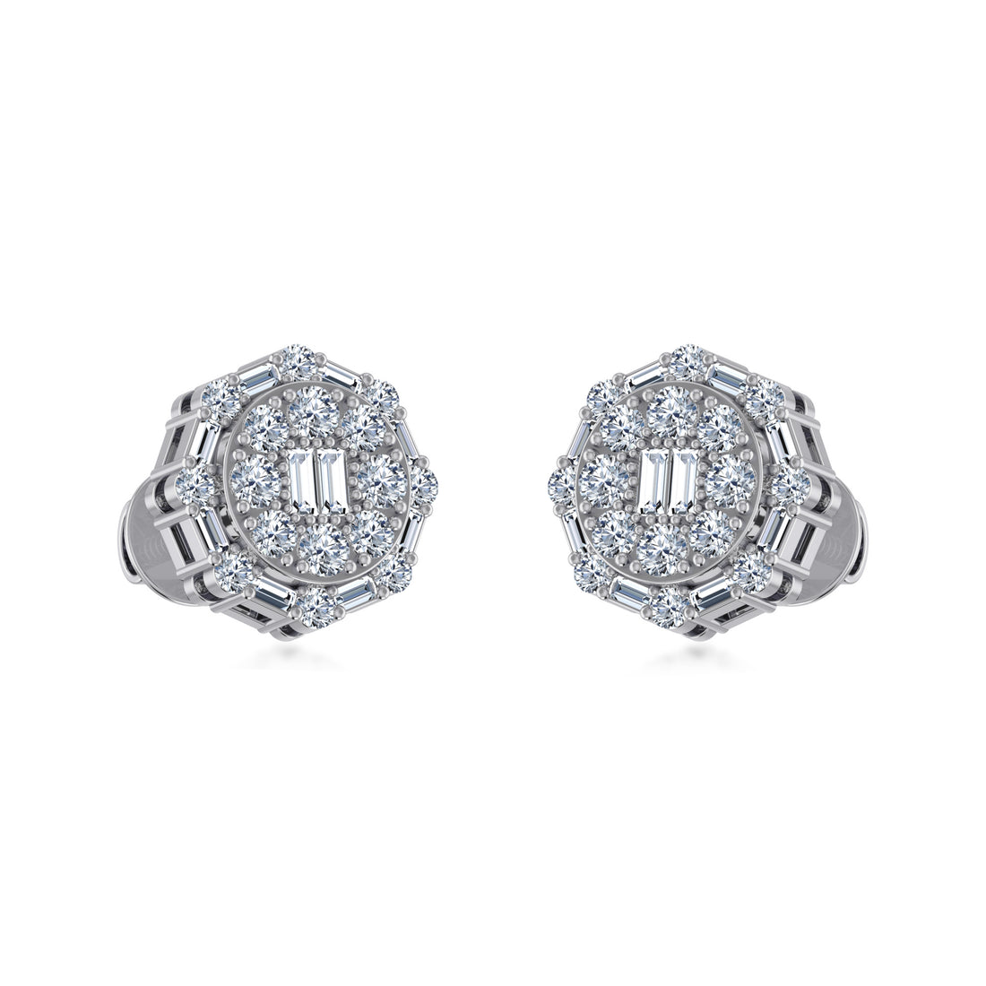 Lab Grown Diamond Statement Stud Earrings 6
