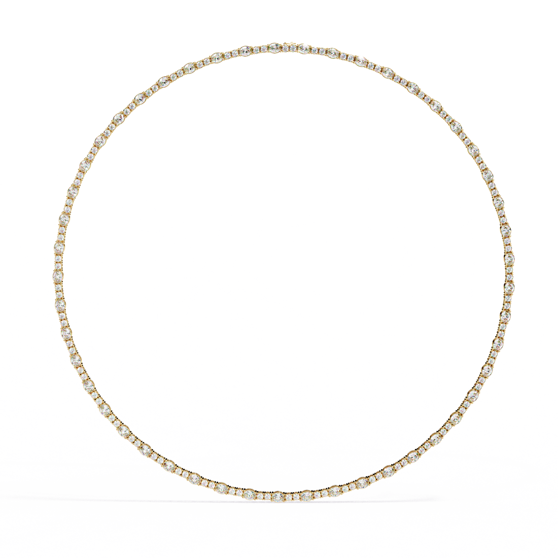 Lab Grown Diamond Tennis Necklace - Gold Classic Choker