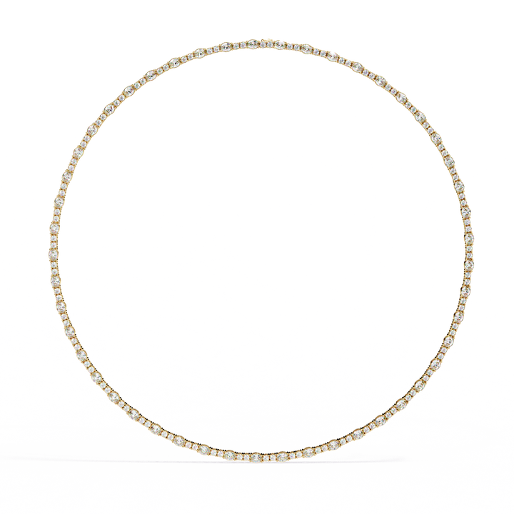 Lab Grown Diamond Tennis Necklace - Gold Classic Choker