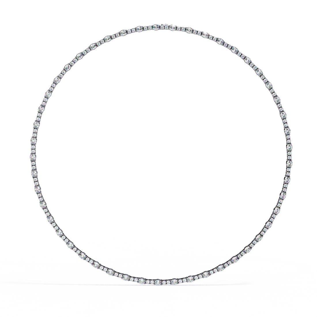 Lab Grown Diamond Tennis Necklace - Gold Classic Choker