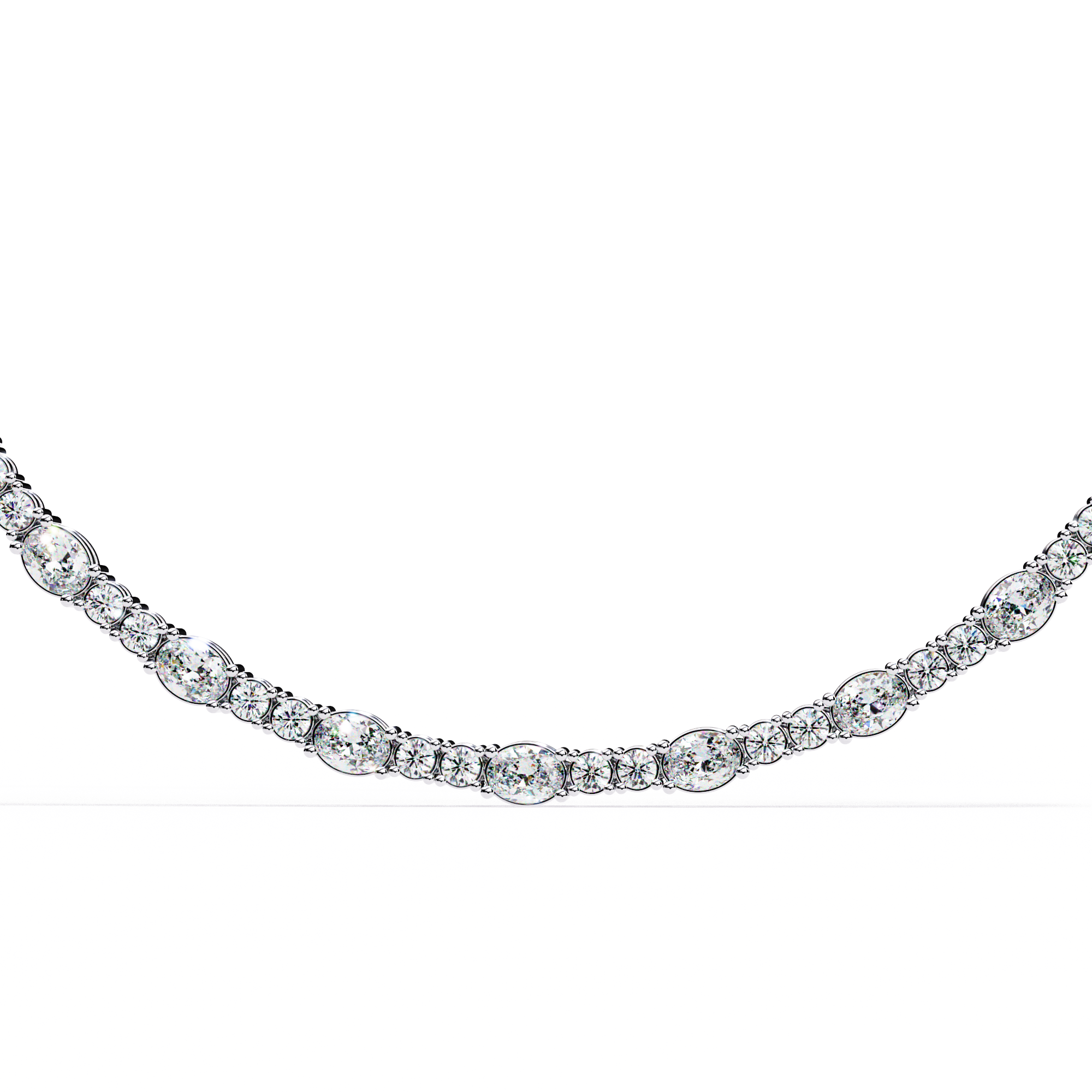Lab Grown Diamond Tennis Necklace - Gold Classic Choker