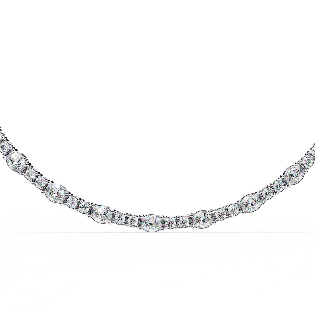 Lab Grown Diamond Tennis Necklace - Gold Classic Choker