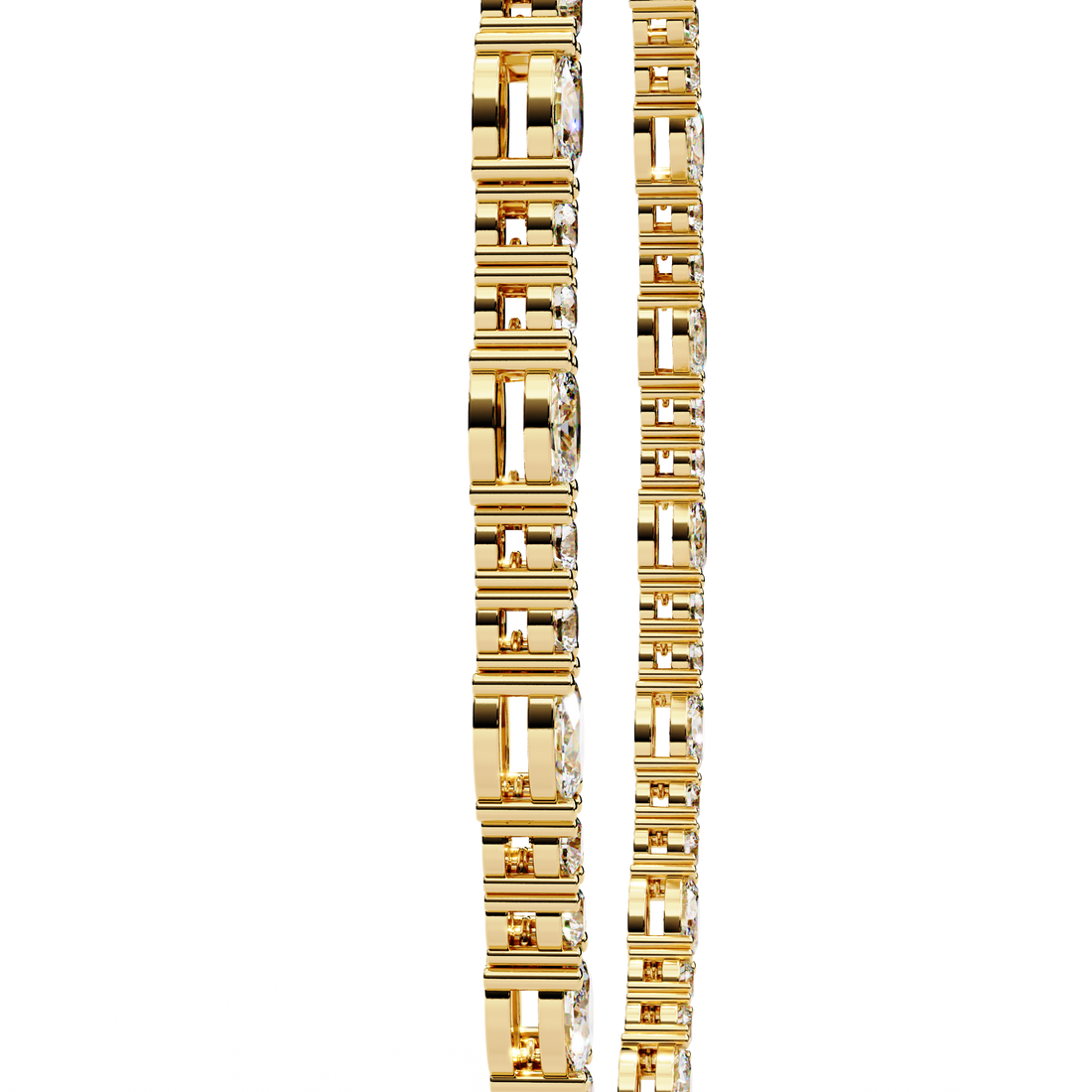 Lab Grown Diamond Tennis Necklace - Gold Classic Choker