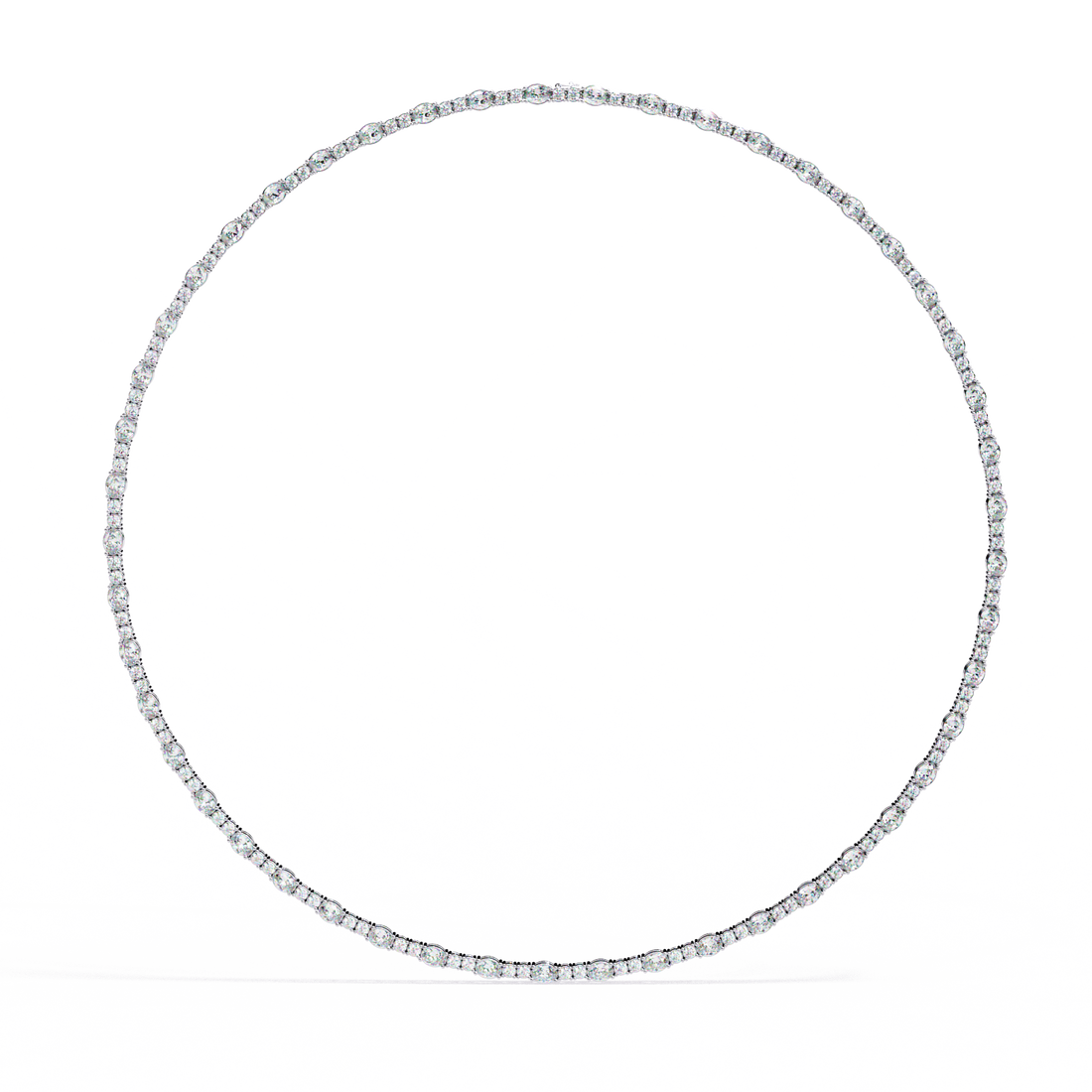 Lab Grown Diamond Tennis Necklace - Gold Classic Choker