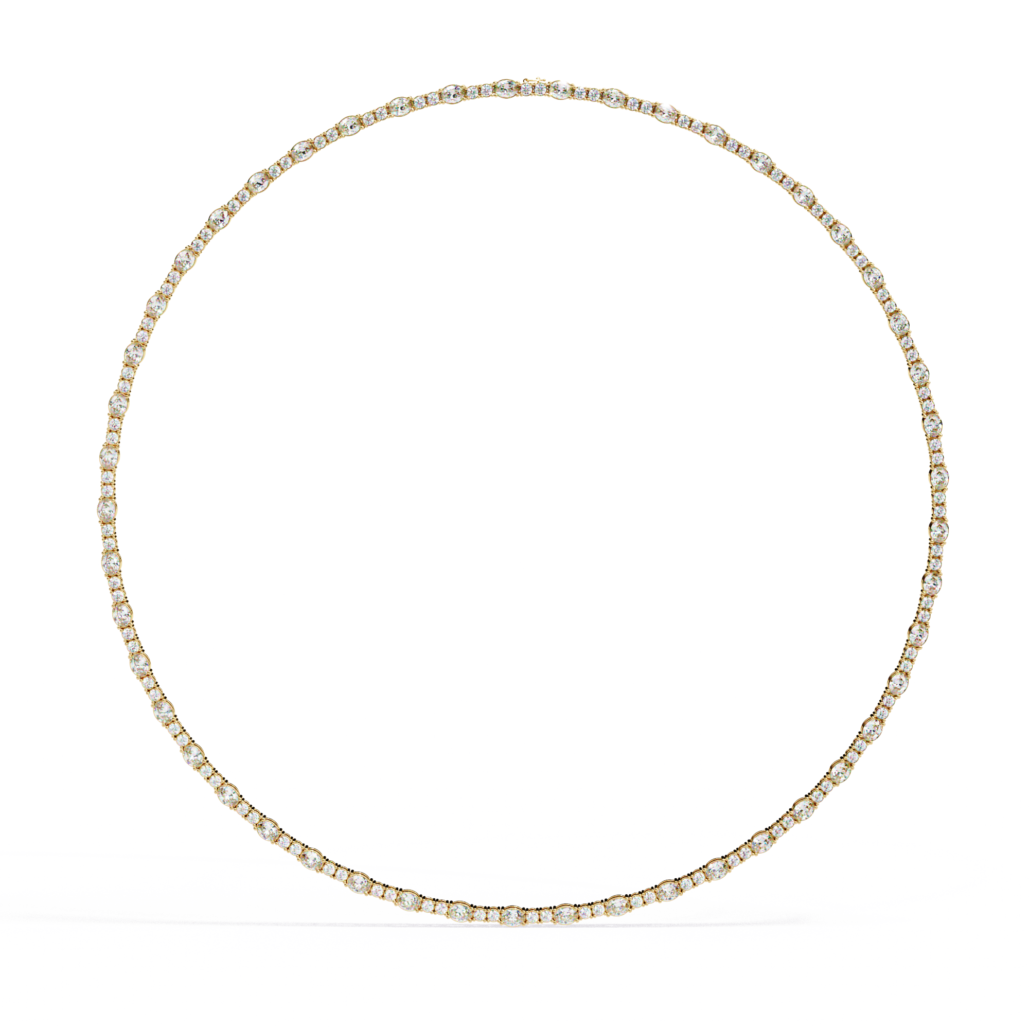 Lab Grown Diamond Tennis Necklace - Gold Classic Choker