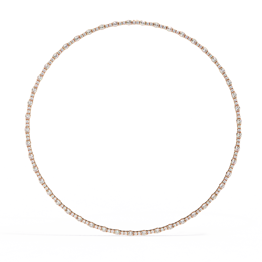 Lab Grown Diamond Tennis Necklace - Gold Classic Choker
