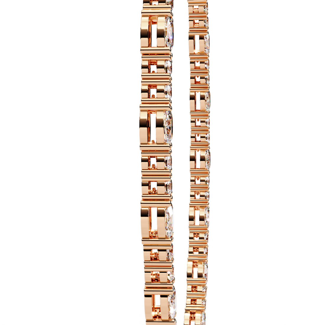 Lab Grown Diamond Tennis Necklace - Gold Classic Choker