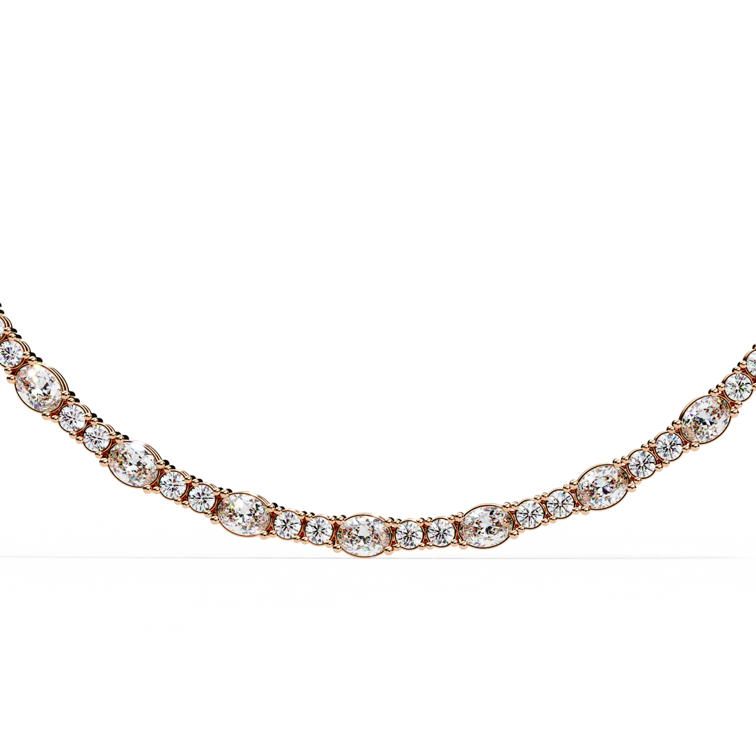 Lab Grown Diamond Tennis Necklace - Gold Classic Choker