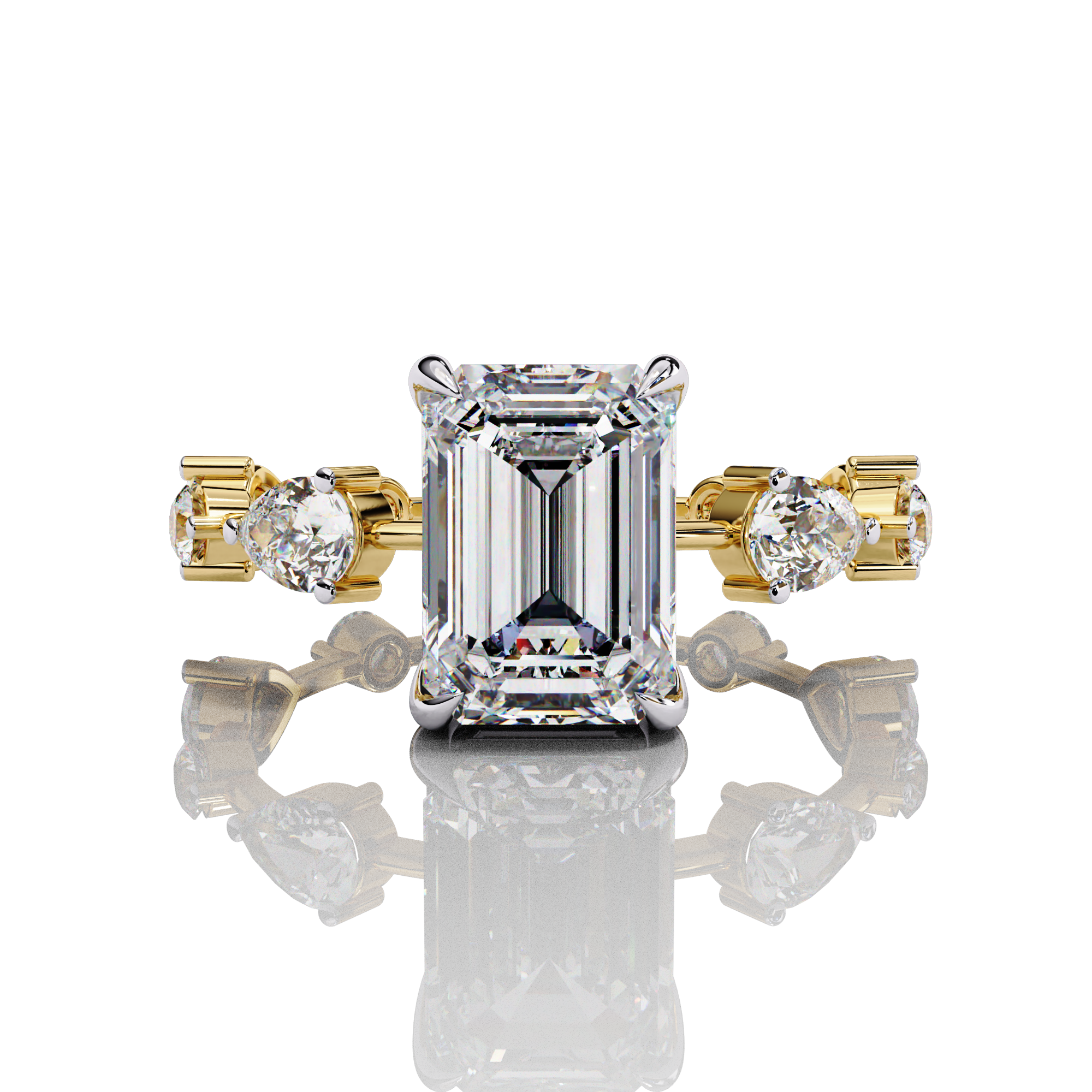 Lab Grown Emerald Cut Diamond Ring