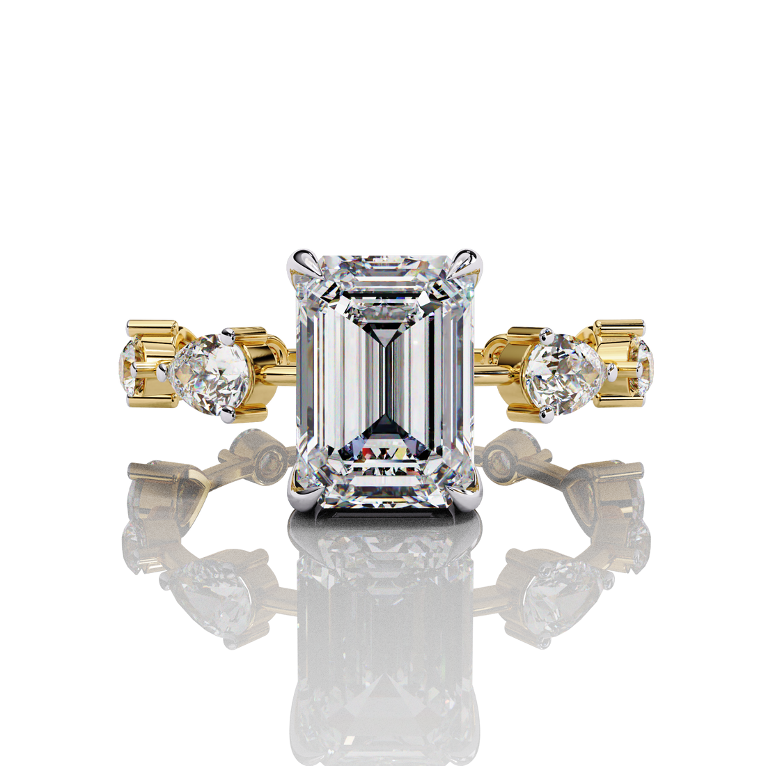 Lab Grown Emerald Cut Diamond Ring