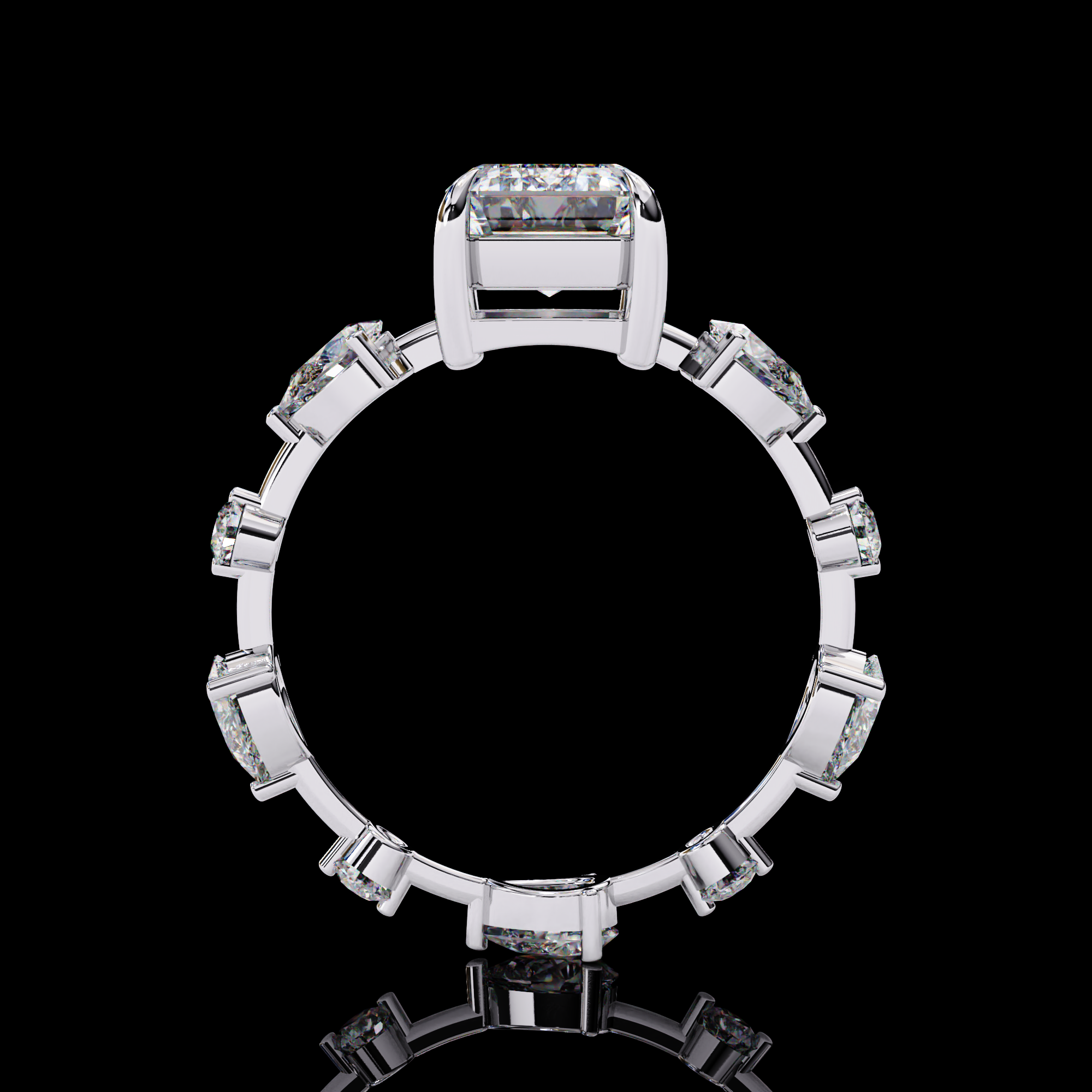 Lab Grown Emerald Cut Diamond Ring