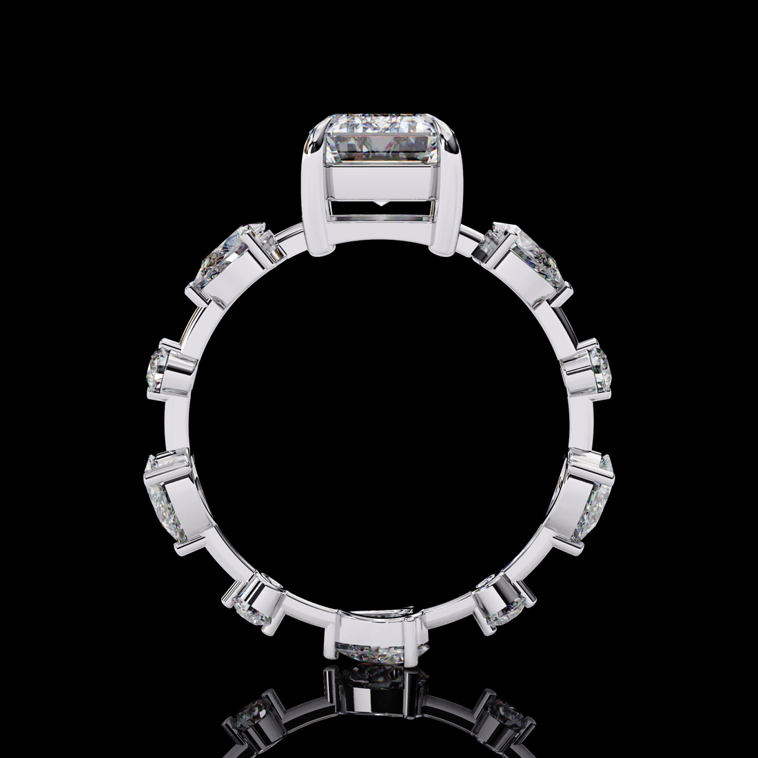 Lab Grown Emerald Cut Diamond Ring