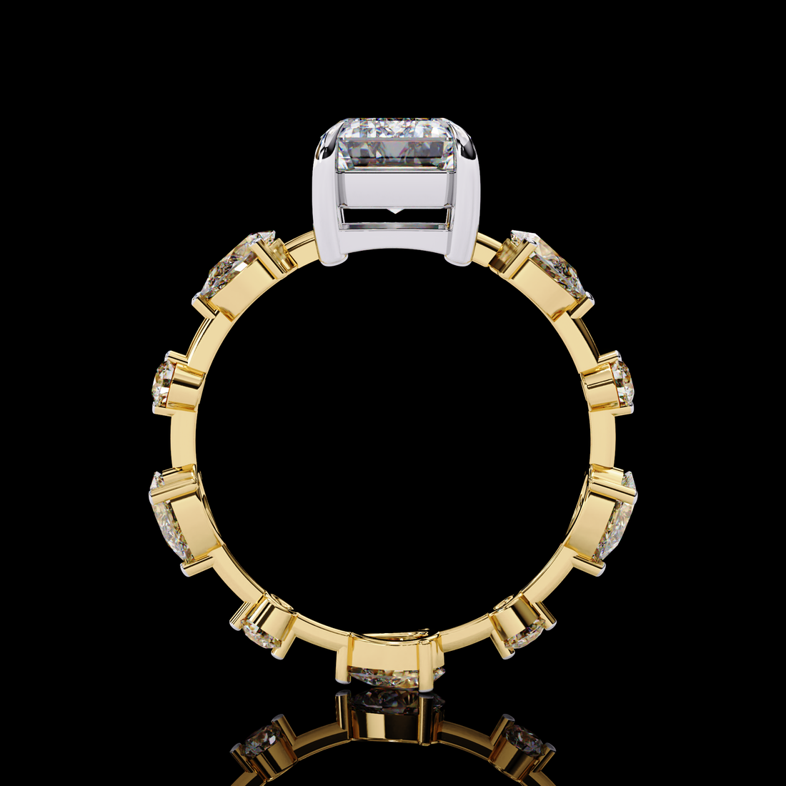 Lab Grown Emerald Cut Diamond Ring