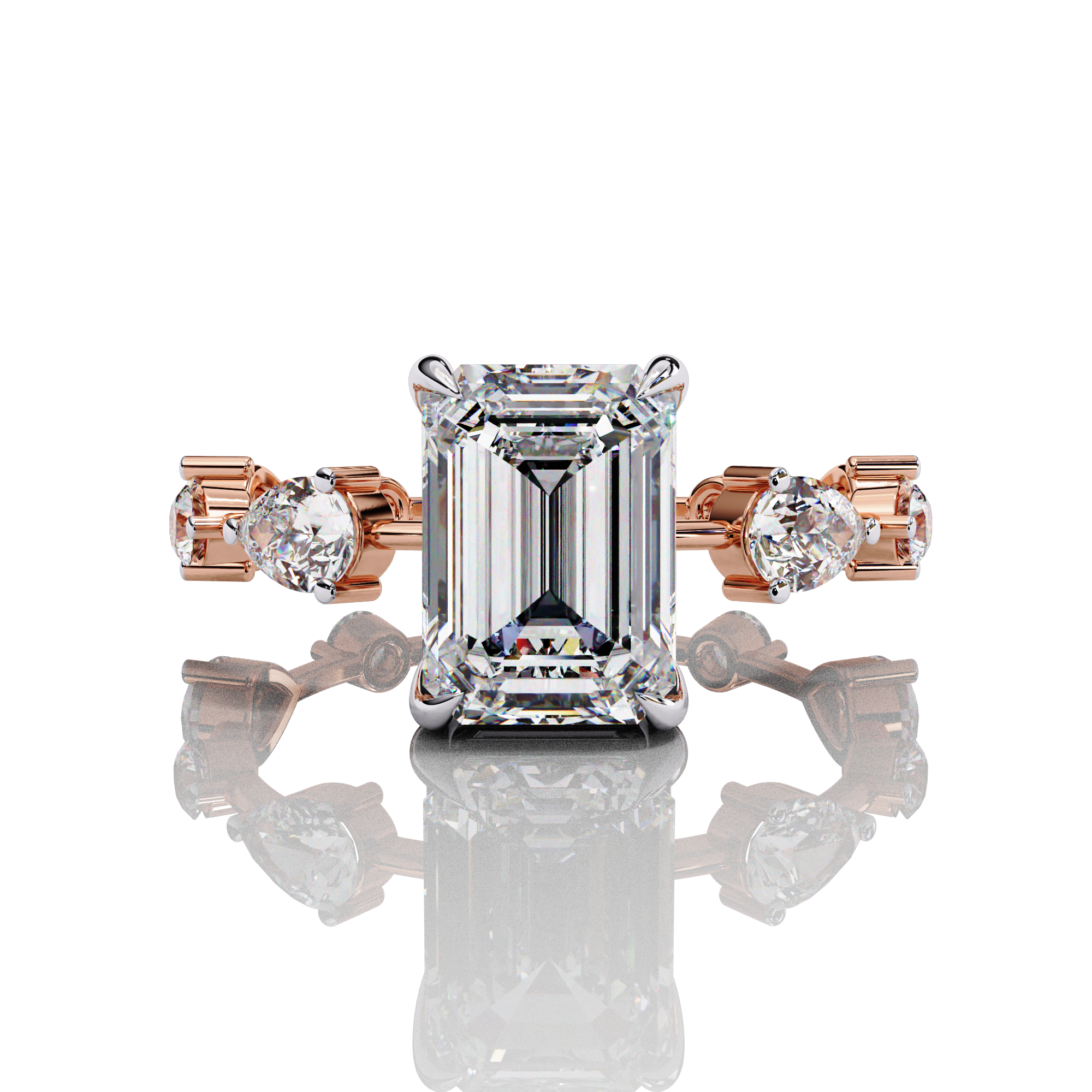Lab Grown Emerald Cut Diamond Ring