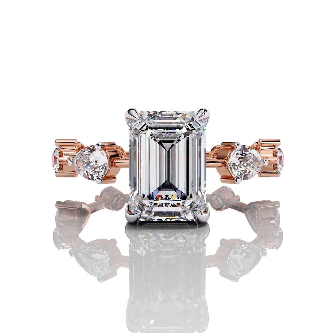 Lab Grown Emerald Cut Diamond Ring
