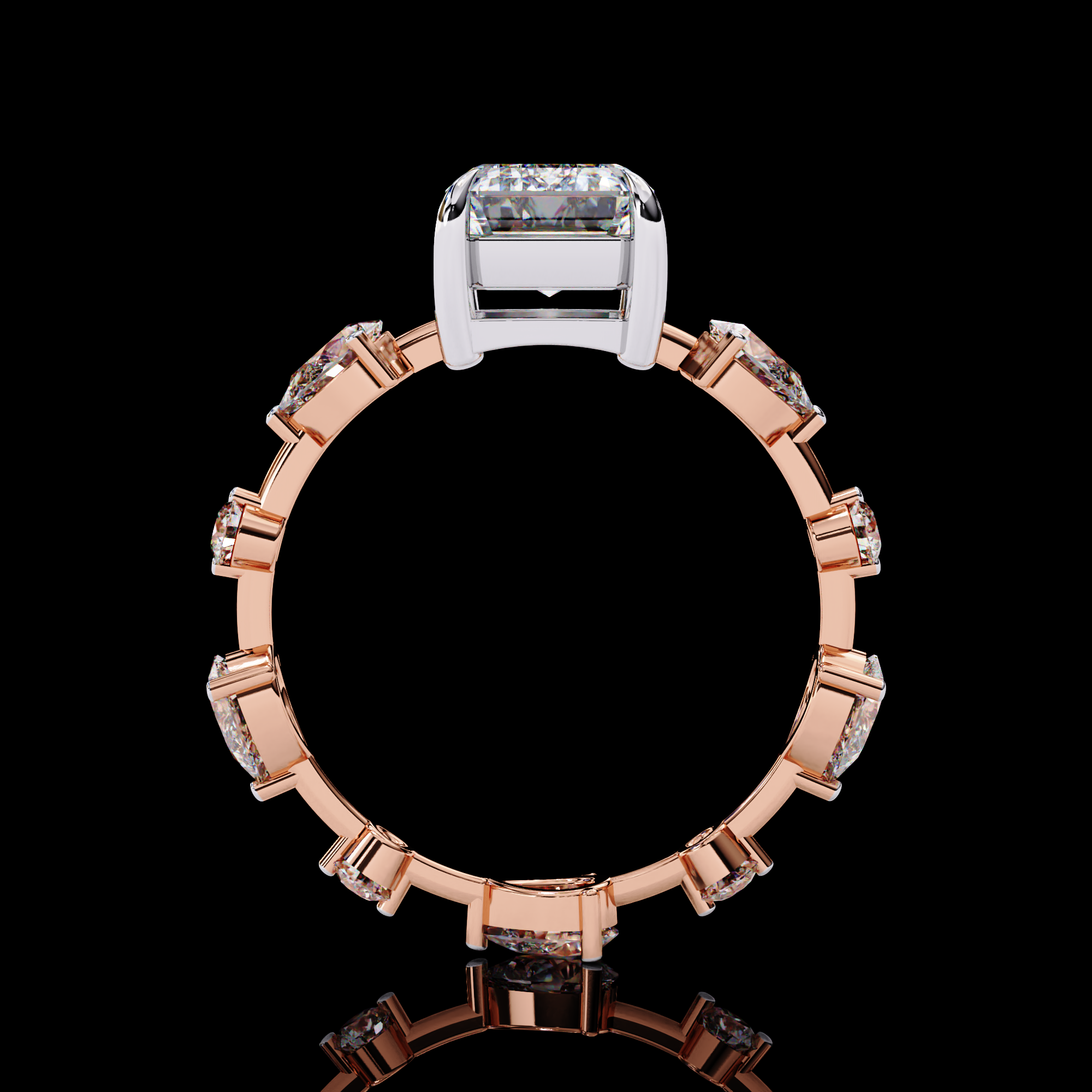 Lab Grown Emerald Cut Diamond Ring