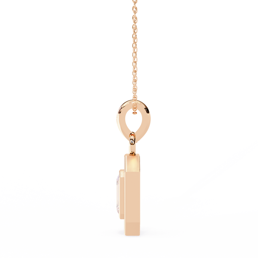 Lab Grown Emerald Halo Diamond pendant