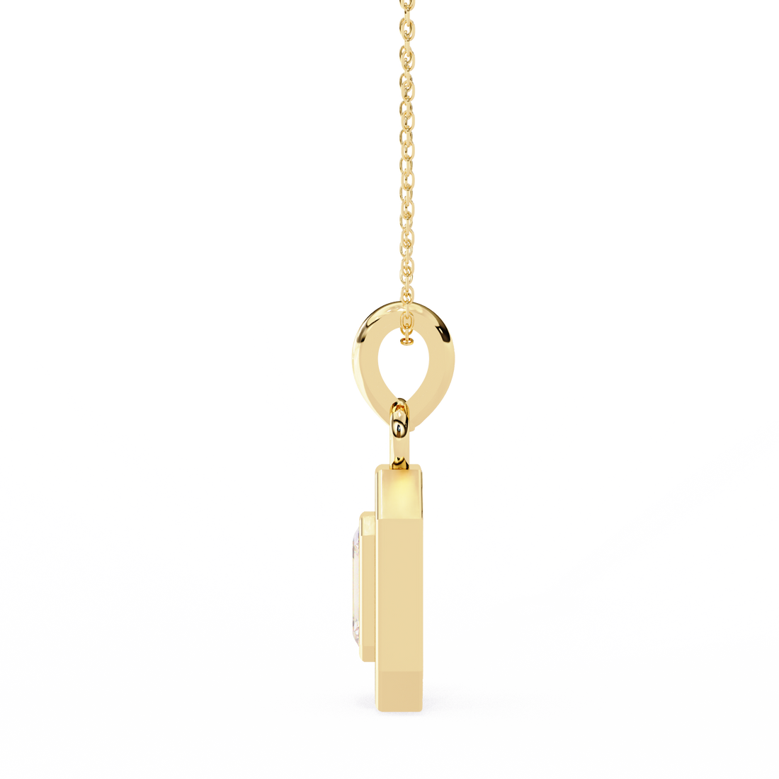 Lab Grown Emerald Halo Diamond pendant