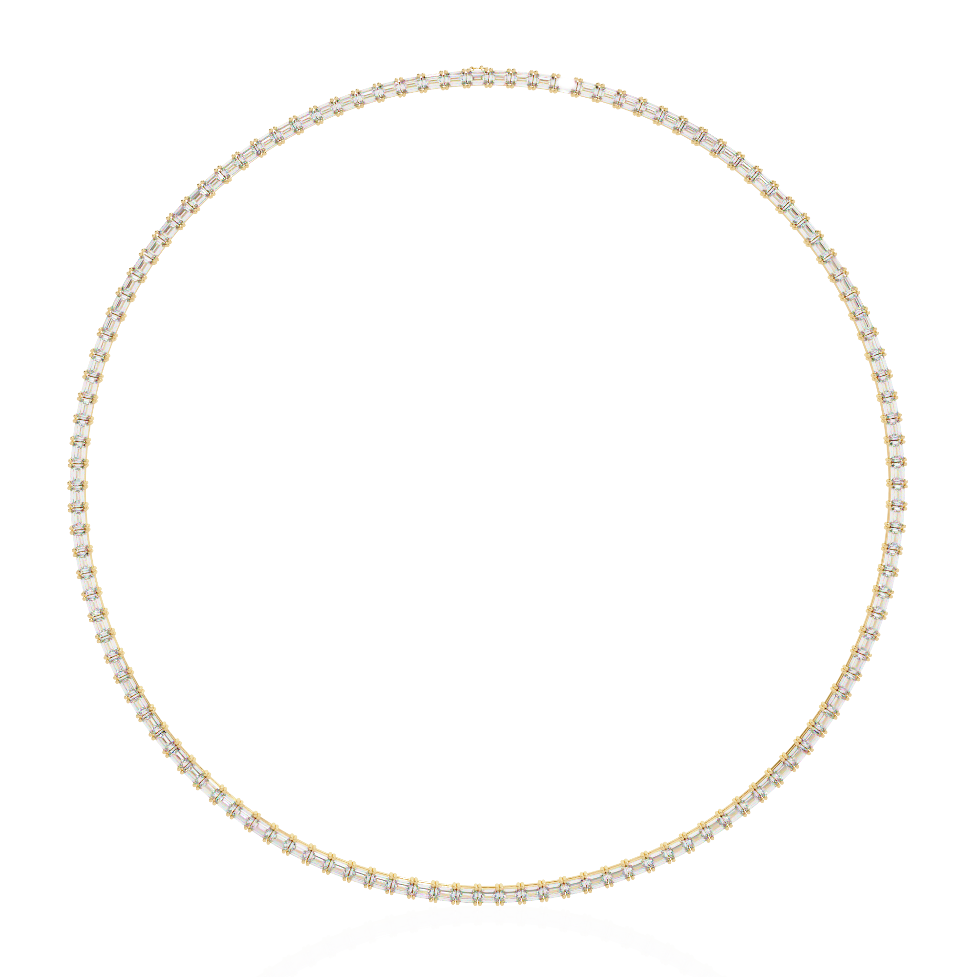 Lab Grown Emerald Tennis Necklace – Minimalist Style