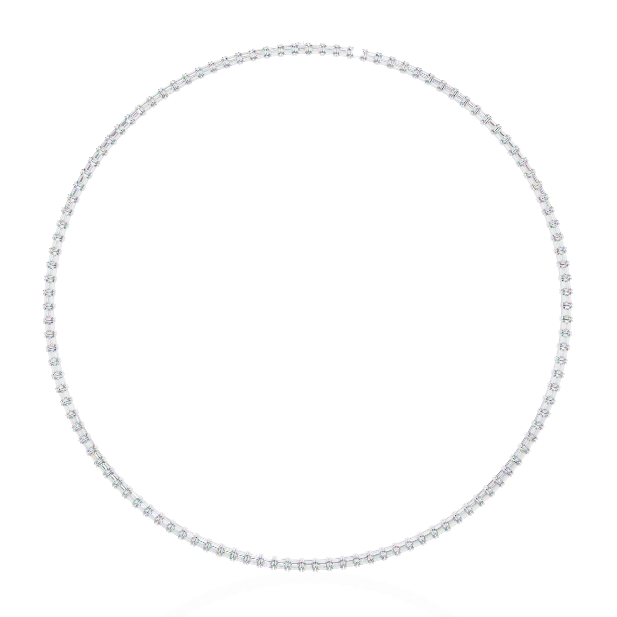 Lab Grown Emerald Tennis Necklace – Minimalist Style