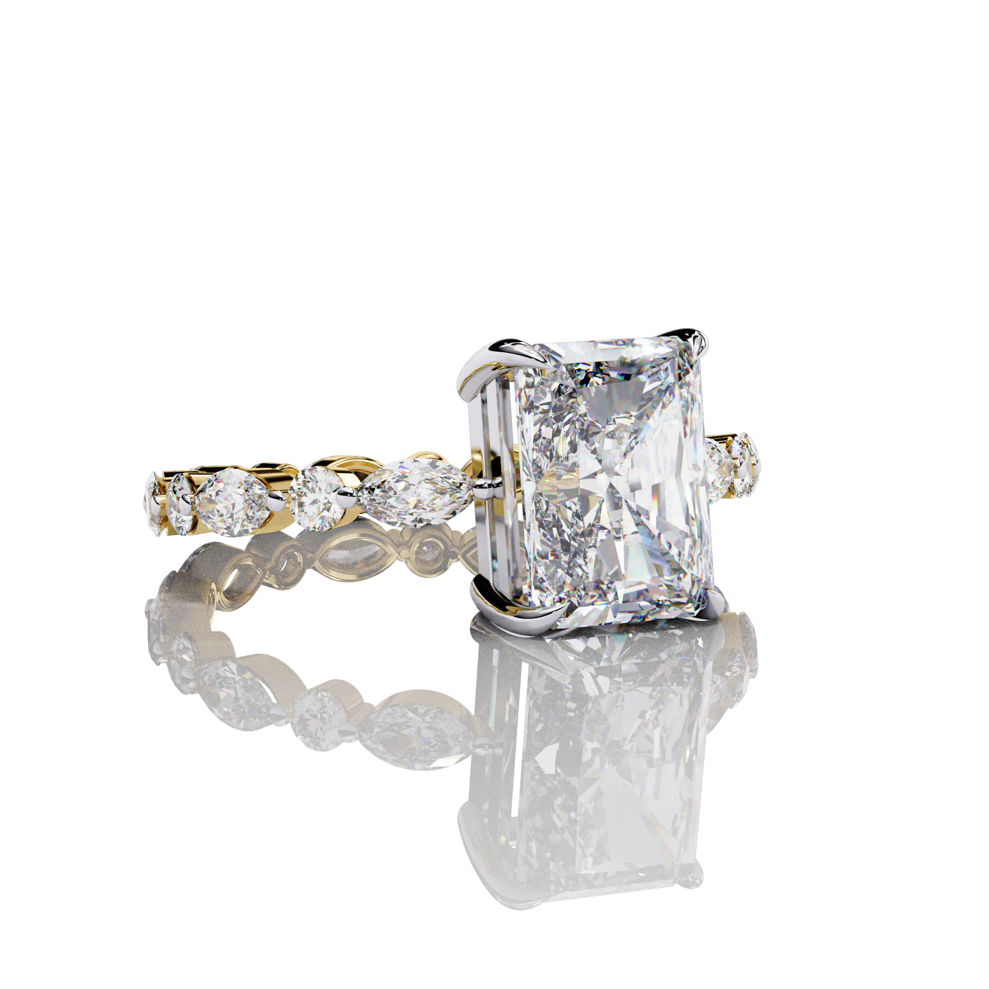 Lab Grown Radiant Diamond Ring