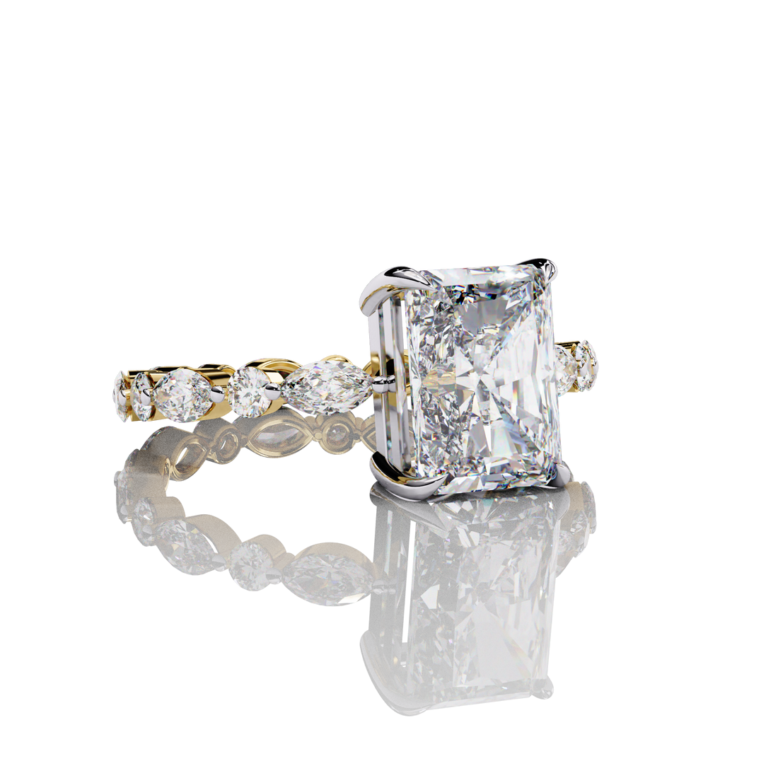 Lab Grown Radiant Diamond Ring