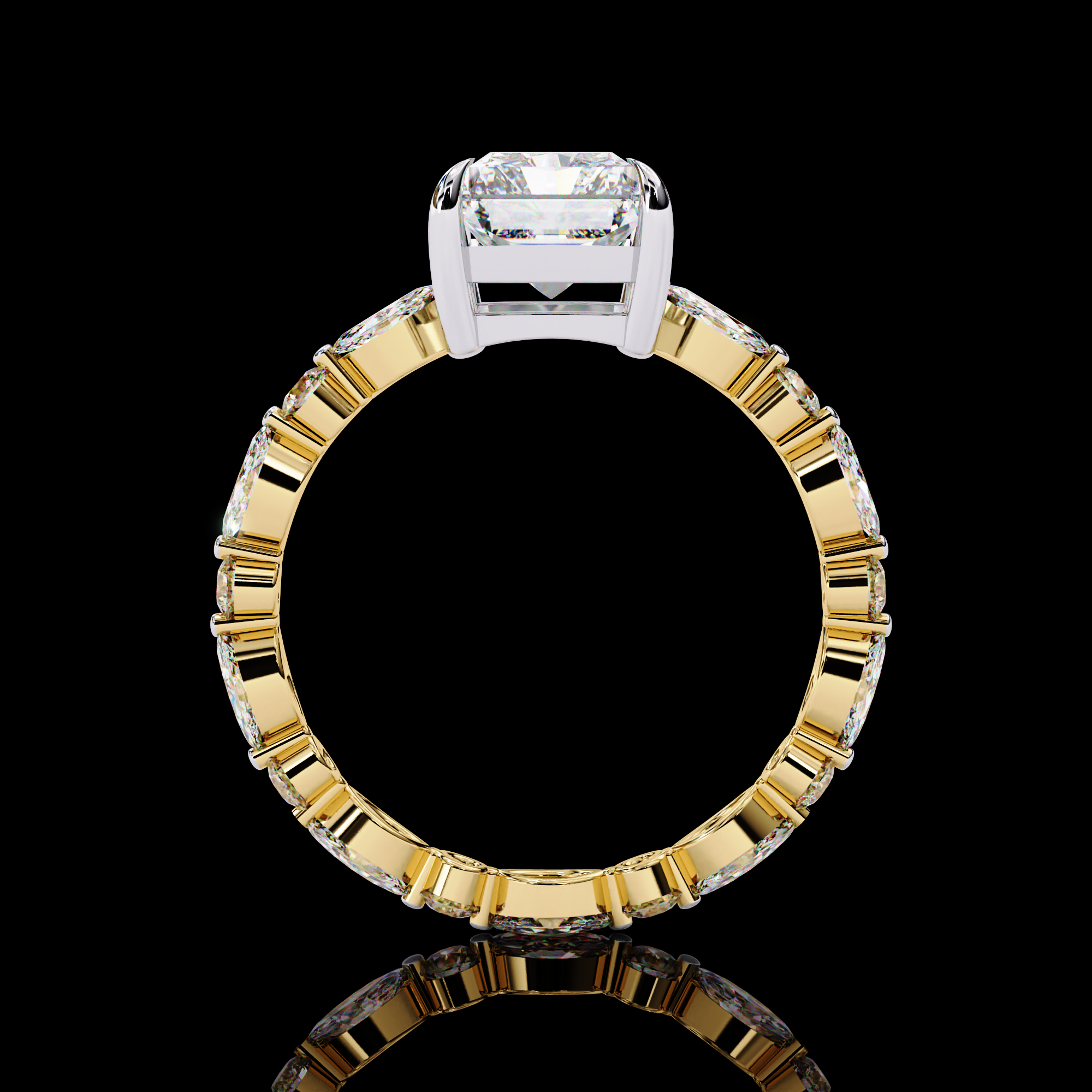 Lab Grown Radiant Diamond Ring