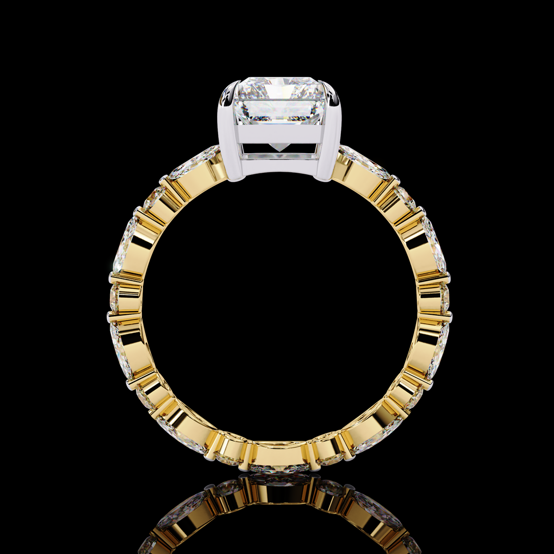 Lab Grown Radiant Diamond Ring