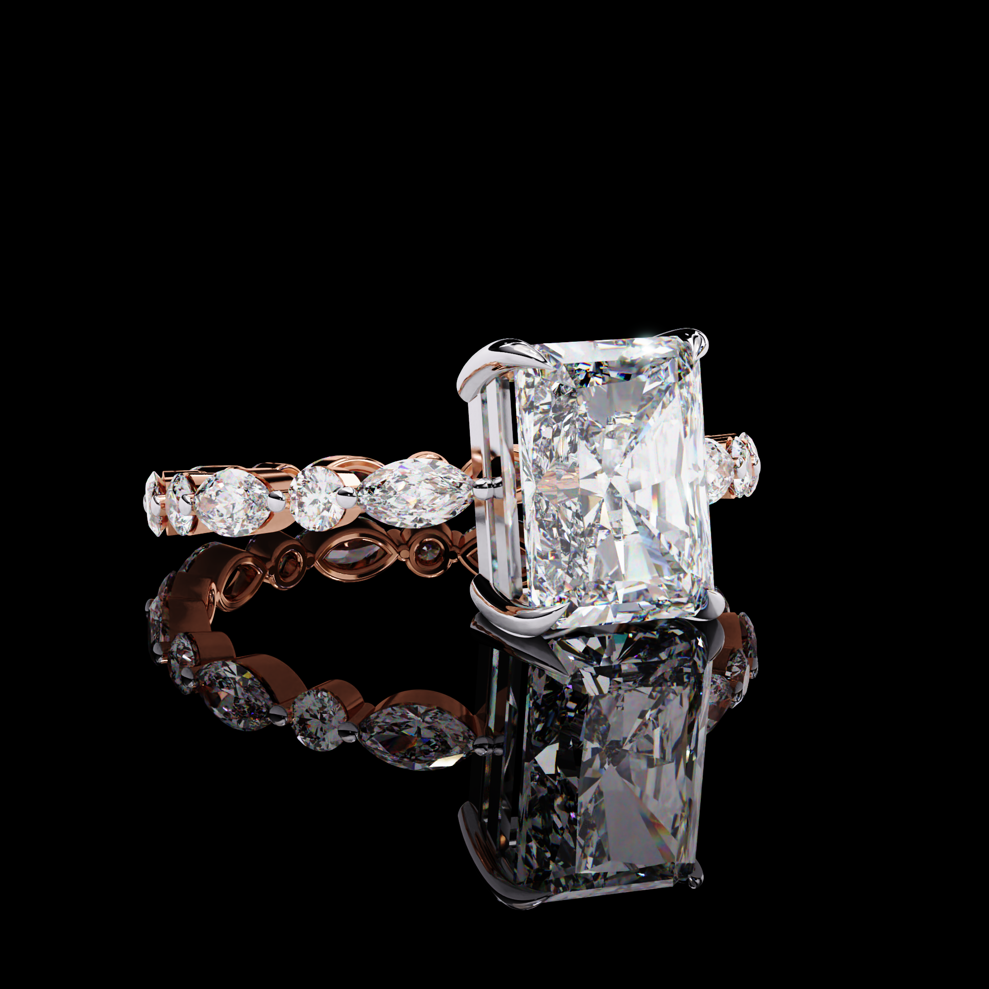 Lab Grown Radiant Diamond Ring