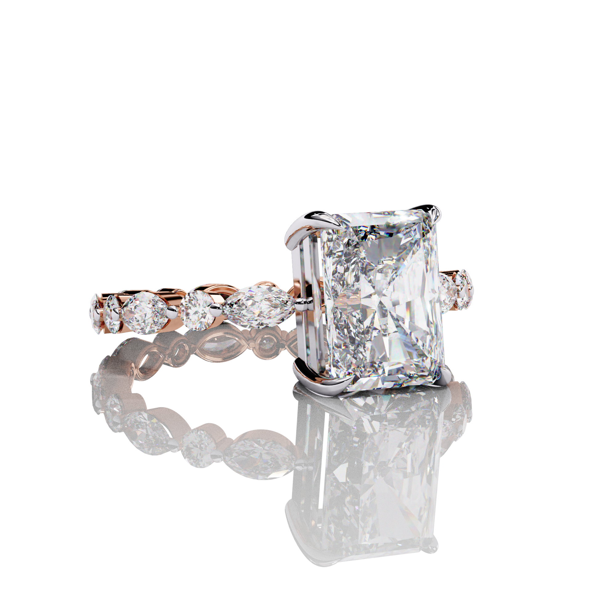 Lab Grown Radiant Diamond Ring
