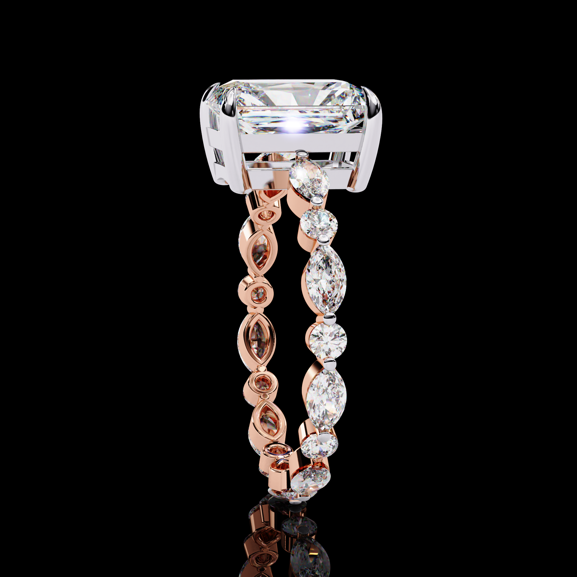 Lab Grown Radiant Diamond Ring
