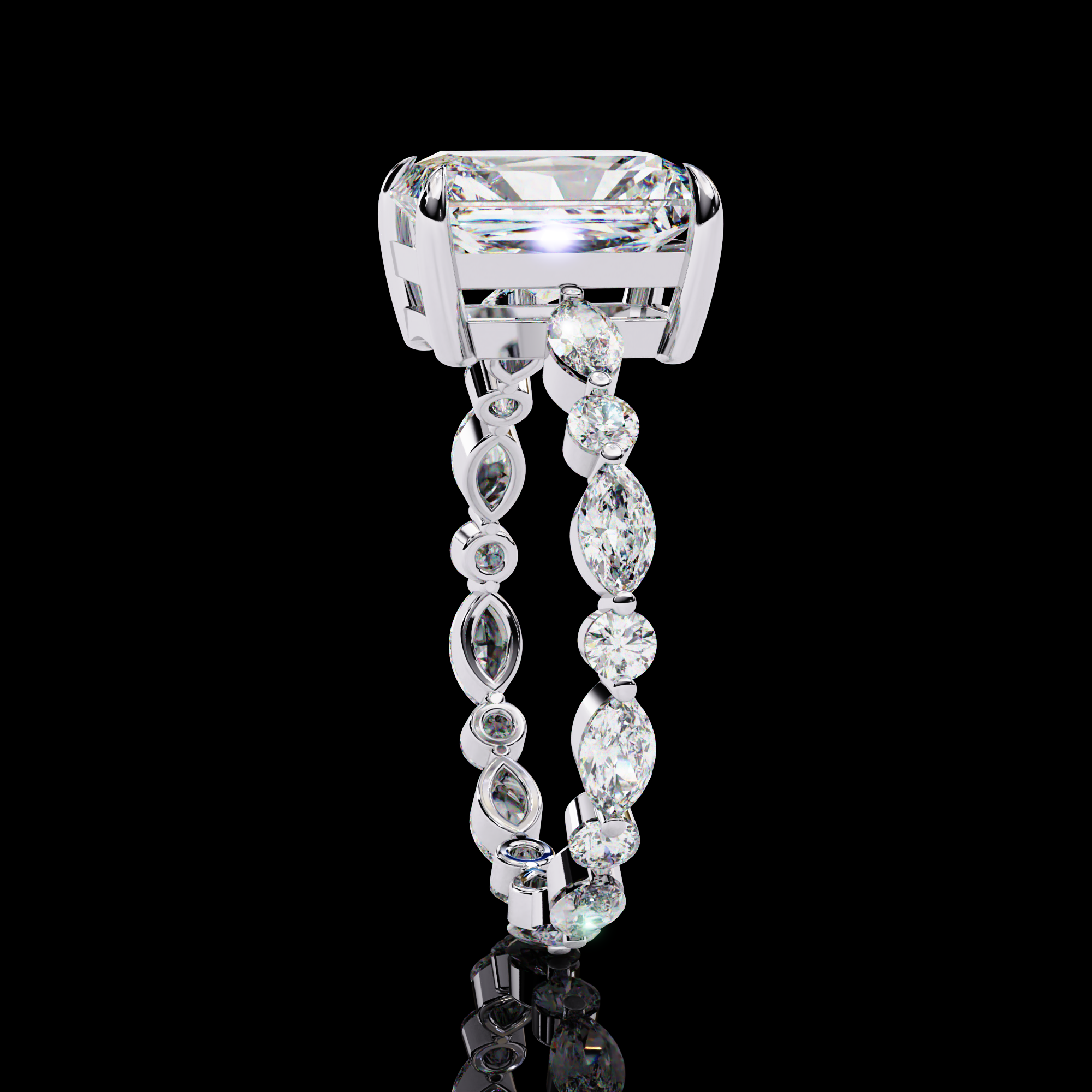 Lab Grown Radiant Diamond Ring