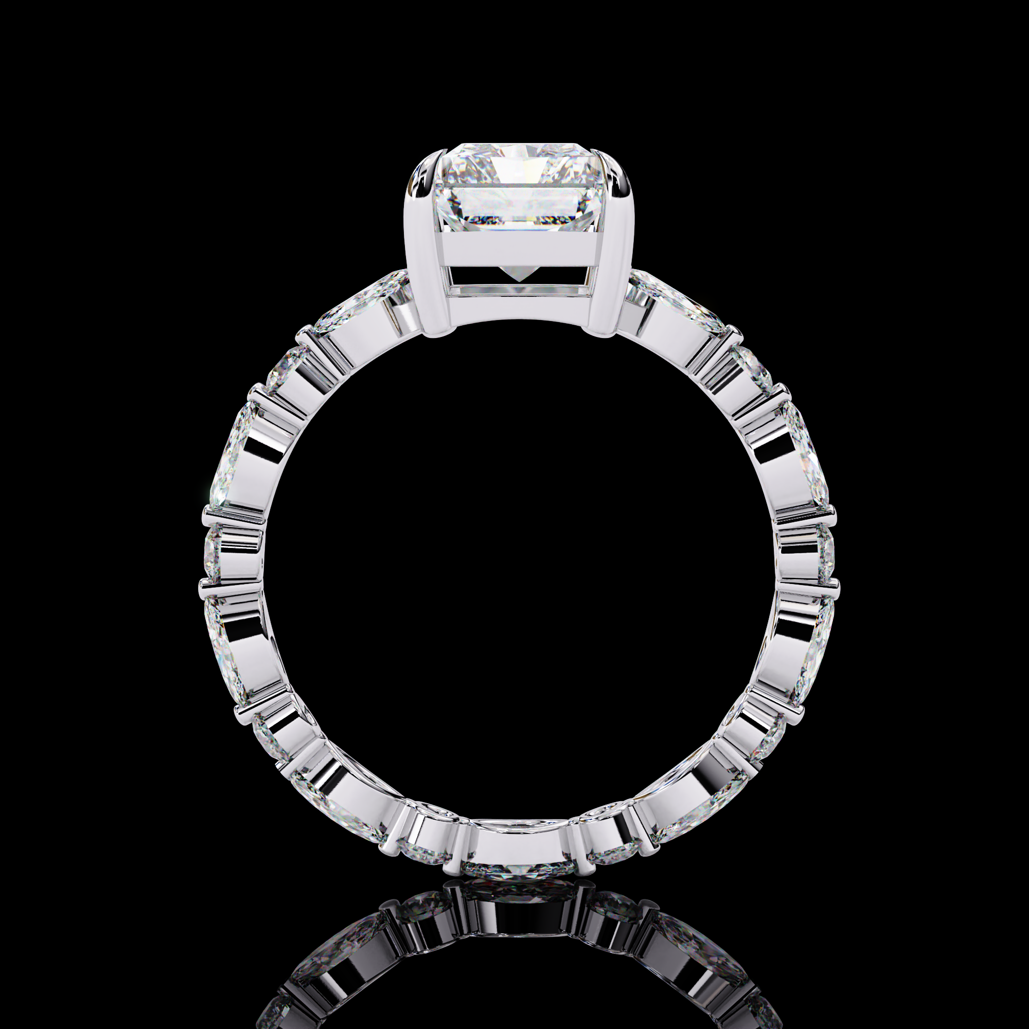 Lab Grown Radiant Diamond Ring