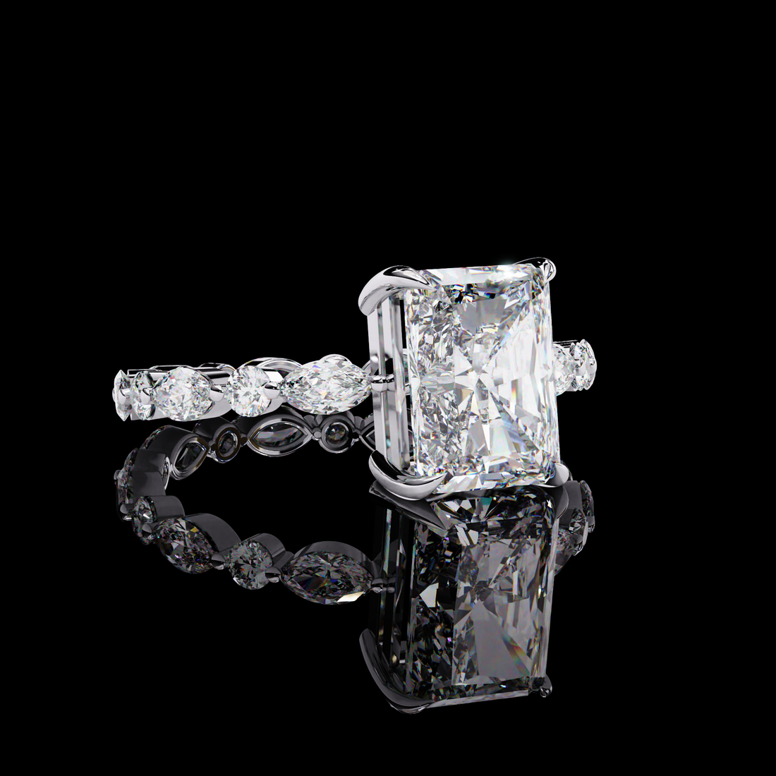 Lab Grown Radiant Diamond Ring