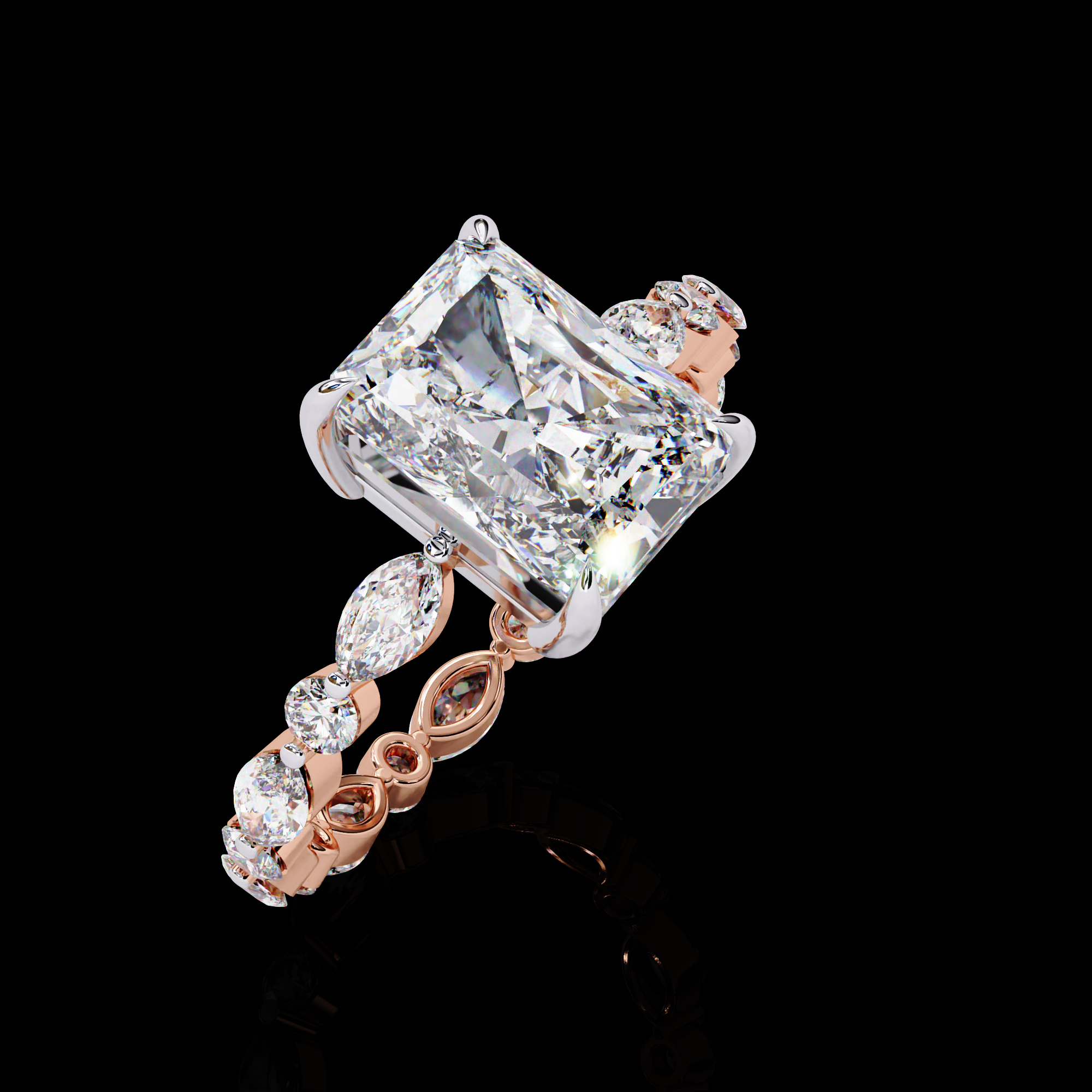 Lab Grown Radiant Diamond Ring