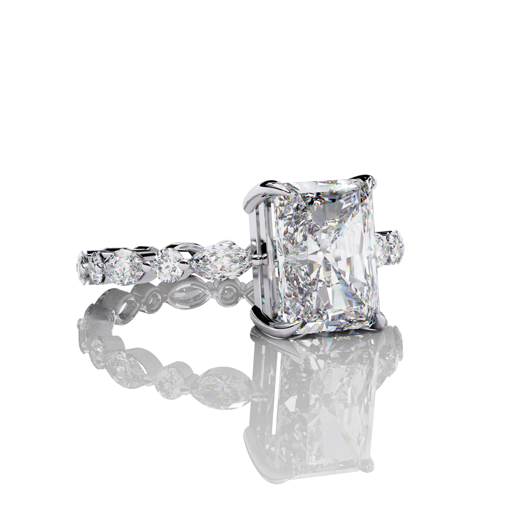 Lab Grown Radiant Diamond Ring