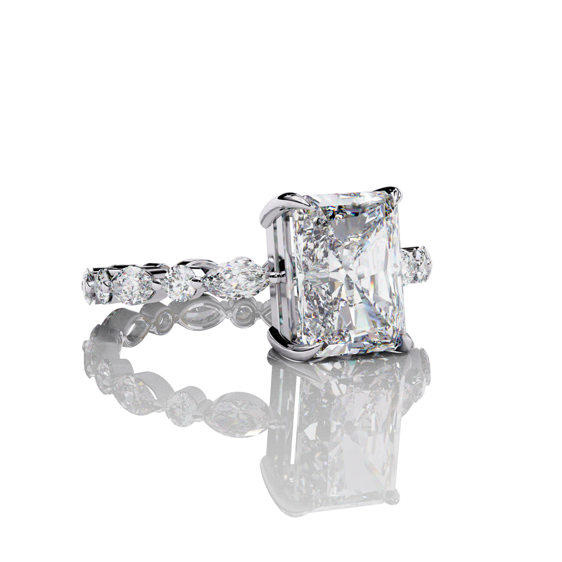 Lab Grown Radiant Diamond Ring