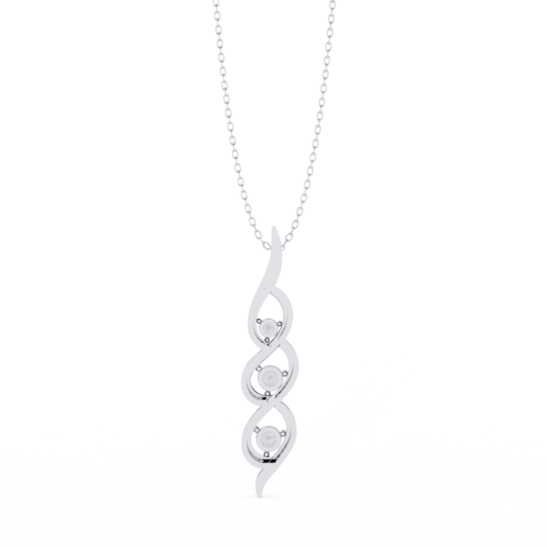 Lab grown Infinity Twist Diamond Pendant