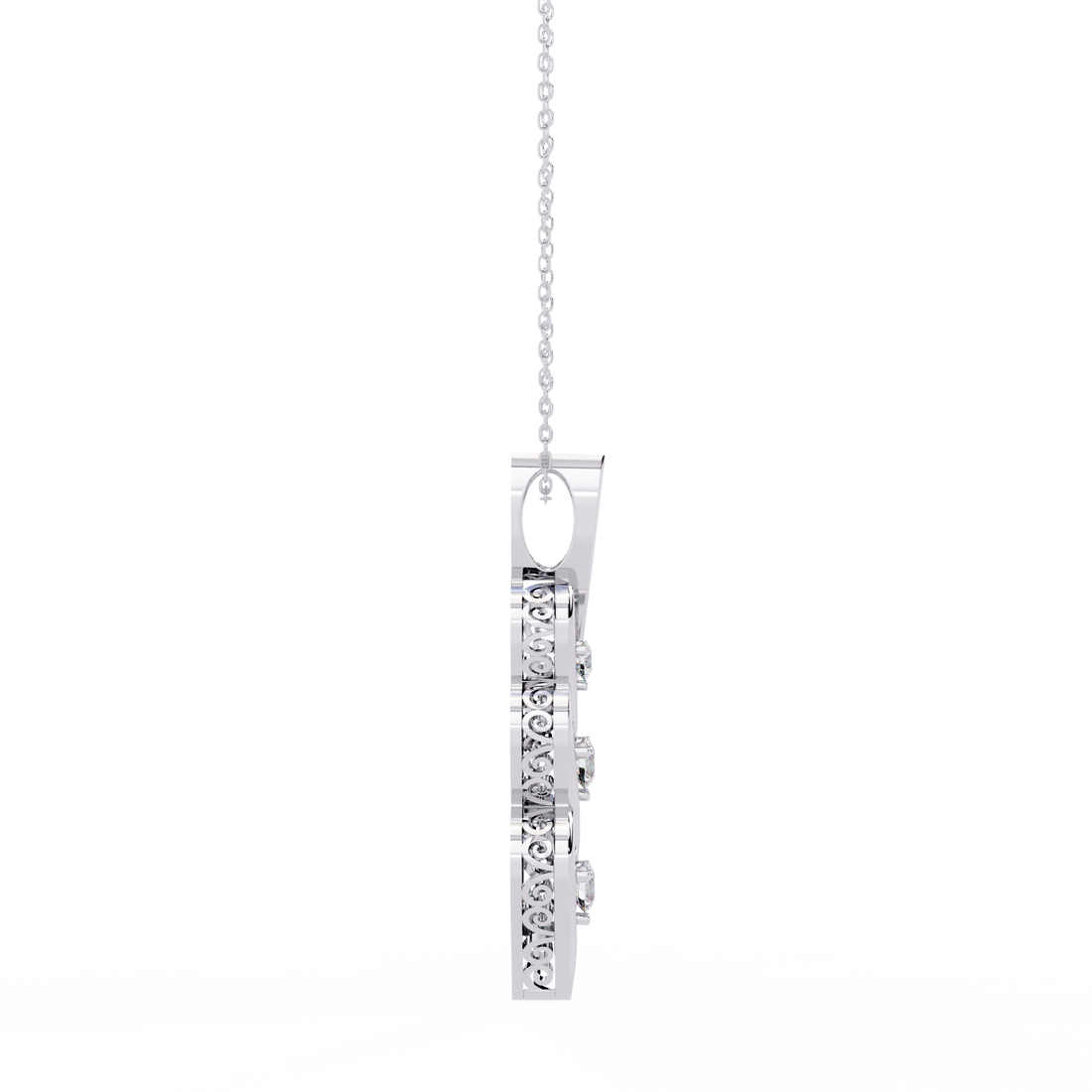 Lab grown Infinity Twist Diamond Pendant