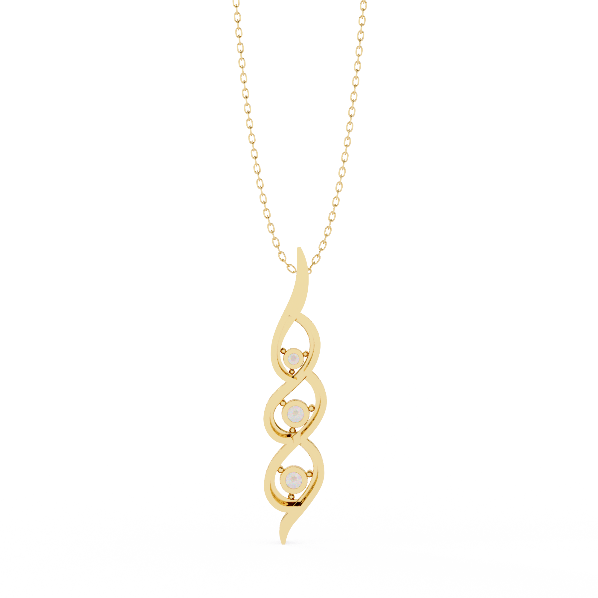 Lab grown Infinity Twist Diamond Pendant