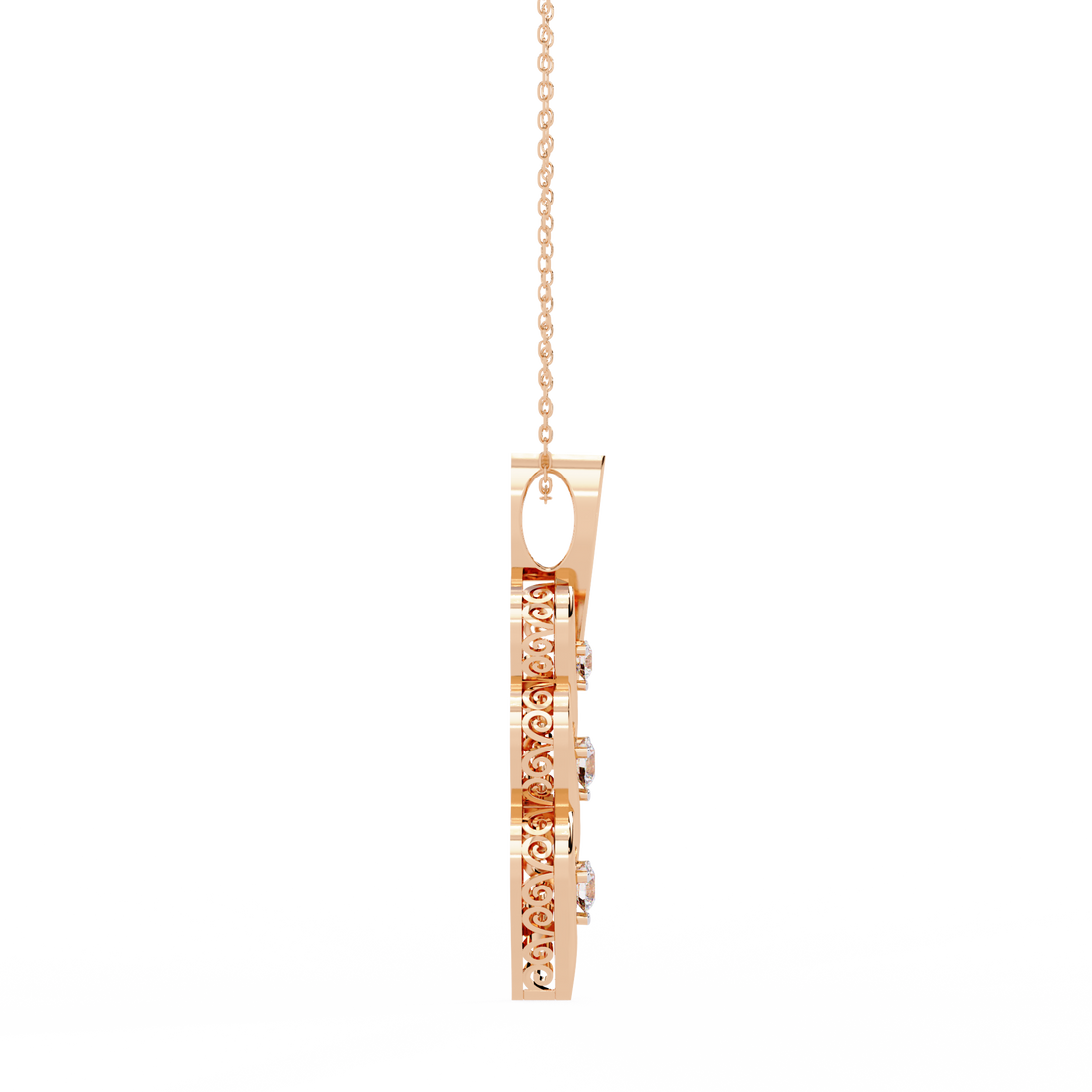 Lab grown Infinity Twist Diamond Pendant